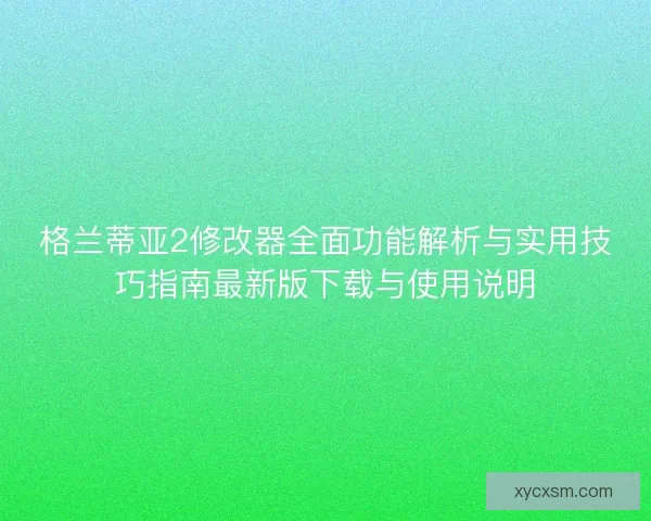 格兰蒂亚2修改器全面功能解析与实用技巧指南最新版下载与使用说明